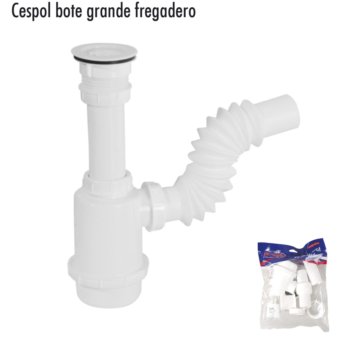 CESPOL PARA FREGADERO FLEX BOTE GRANDE FLEXIMATIC 2291