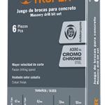 Juego de brocas para concreto 6 piezas JBCT-6 11295 Truper