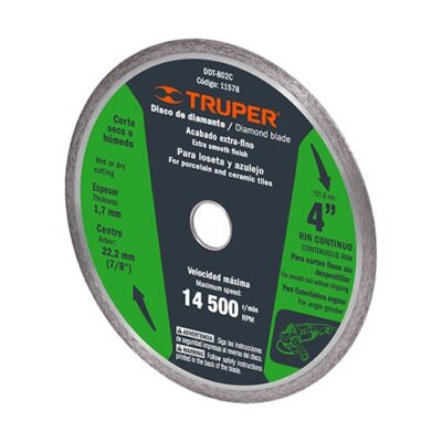 Disco de diamante 4 pulgadas continuo DDT-802C 11578 Truper