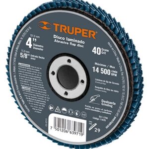 Disco laminado tipo 29 diámetro 4 pulgadas grano 40, centro 5/8' DLT-1700 11670 Truper