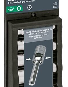 Juego de dados con sujeción cuadro 1/2 9 pieza JDS-1/2X9P 12344 Truper