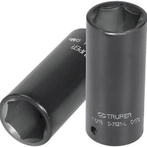 Dado impacto, largo, 6 puntas, cuadro 3/4' de 1' D-7516-L 12434 Truper