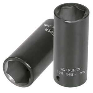 Dado impacto, largo, 6 puntas, cuadro 3/4' de 1-5/16' D-7521-L 12439 Truper