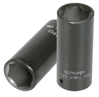Dado impacto, largo, 6 puntas, cuadro 3/4' de 1-5/16' D-7521-L 12439 Truper