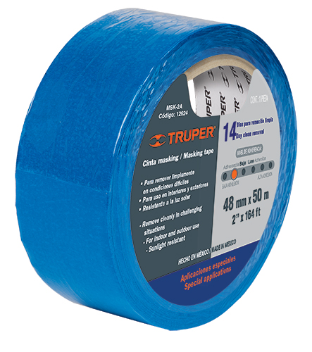 Masking tape 1-1/2 color azul MSK-1-1/2A 12623 Truper 1 Masking tape 1-1/2 color azul MSK-1-1/2A 12623 Truper