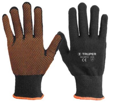 Guantes de nailon con puntos de PVC en palma chicos GU-ANT-C 12650 Truper