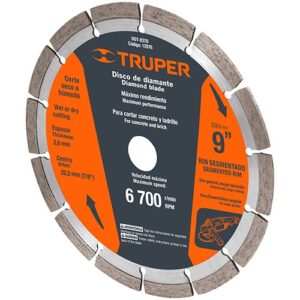 Disco de diamante segmentado 9 pulgadas DDT-837D 12976 Truper
