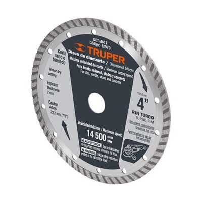 Disco de diamante turbo 4 pulgadas DDT-861T 12979 Truper