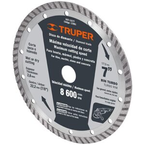 Disco de diamante para concreto 7 pulgadas DDT-1527T 12981 Truper