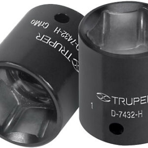 Dado de impacto, 6 puntas, cuadro 1/2' de 3/8' D-7412-H 13375 Truper