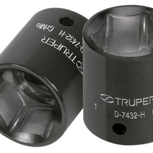 Dado de impacto, 6 puntas, cuadro 1/2' de 1' D-7432-H 13385 Truper