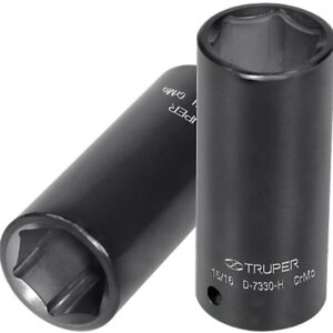 Dado de de impacto, largo, 6 puntas, cuadro 1/2' de 3/8' D-7312-HL 13386 Truper