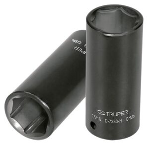 Dado de impacto, largo, 6 puntas, cuadro 1/2' de 15/16' D-7330-HL 13395 Truper