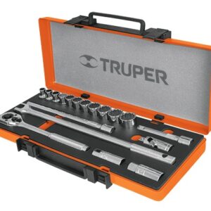 Juego de autoclé cuadro 1/2 19 piezas JD-1/2X19P 13934 Truper
