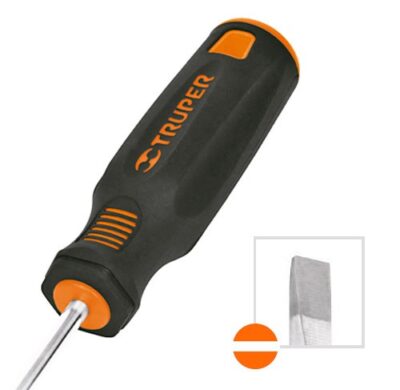 Desarmador cabinet 3/16 x 4 mango Comfort Grip  DG-3/16X4B 14034 Truper