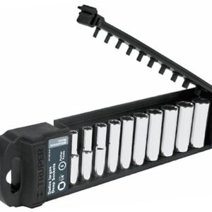 Juego de 10 dados largos cuadro 1/4 standard JD-1/4X10LP 14167 Truper