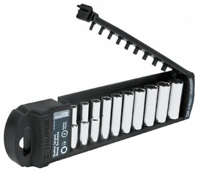 Juego de 10 dados largos cuadro 1/4 standard JD-1/4X10LP 14167 Truper