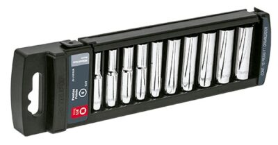 Juego de dados largos, cuadro 1/4 10 piezas milimétricos JD-1/4X10LM 14168 Truper