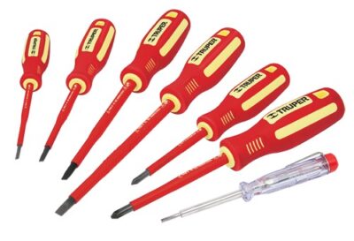 Juego 6 desarmadores dieléctricos y 1 probador decorriente DTJ-7D 14196 Truper