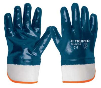 Guantes algodón recubierto con nitrilo puño seguridad GU-845 15245 Truper