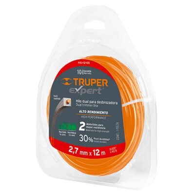 Hilo para desbrozadora dual 0.105' HDU-12-105 15959 Truper