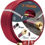 Manguera 5/8' super reforzada 4 capas conexiones de latón 25m de largo MAN-25X5/8X 16039 Truper