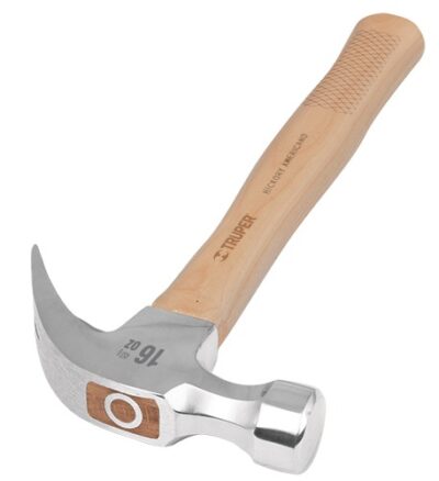 Martillo pulido uña curva 16 oz con mango de hickory MO-16 16654 Truper