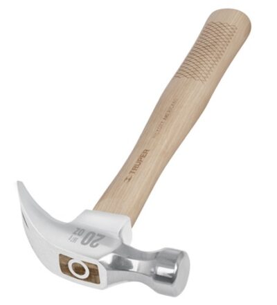 Martillo pulido uña curva 20 oz mango de hickory MO-20 16656 Truper