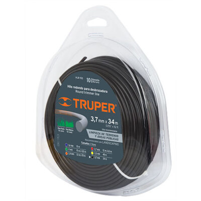Hilo redondo para desbrozadora 34 m largo, 3.7 mm, blister HLB-155 17631 Truper