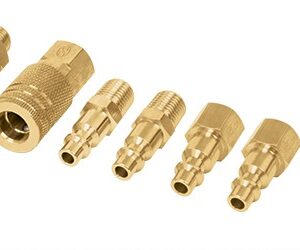 Juego de 4 conectores y 2 coples para compresor de aire CORAL-6 18075 Truper