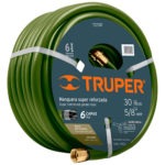 Manguera 5/8' flujo continuo 6 capas con conexiones latón 30 mts largo MAN-30X5/8XX 19744 Truper