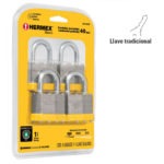 Candados laminados 40mm caja con 4 piezas CM-40X4P 20507 Hermex