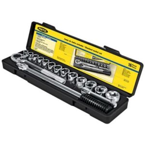 Juego de dados cuadro 1/2 17 pzas milimétricos JD-1/2X17MM-P 21174 Pretul