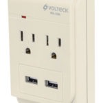 Multicontacto 2 entradas con 2 entradas USB aterrizado MUL-230U 46088 Volteck