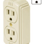 Contacto de sobreponer dúplex 2 polos+ tierra de baquelita COSO-DA 46103 Volteck