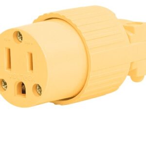 Contacto industrial de plástico 2 polos 3 hilos 15 Amperes 125V COP-A 46117 Volteck