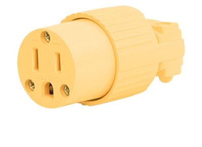 Contacto industrial de plástico 2 polos 3 hilos 15 Amperes 125V COP-A 46117 Volteck