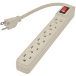 Multicontacto 6 entradas económico con interruptor 16 AWG MUL-6E 47188 Volteck