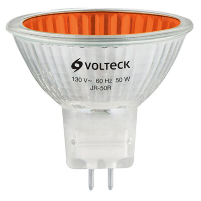 Foco de halógeno tipo JR 50w rojo  JR-50R 47255 Volteck