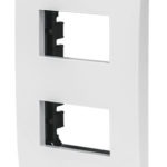 Placa 2 módulos de ABS línea Oslo color blanco PPDO-OB 48304 Volteck