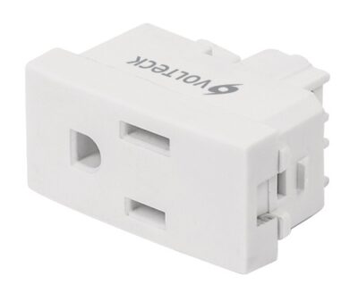 Contacto sencillo 2 polos + tierra color blanco COA-OB 48317 Volteck