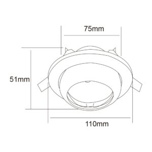 YD-345/O tecnolite Downlight led dorado 1