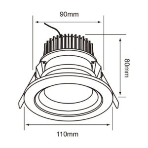 YDLEDD-004/40 tecnolite Plafon led atenuable 13w 4000k 1