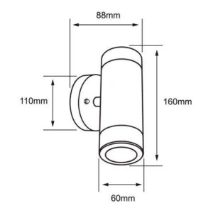 HLED-1105/S tecnolite Arbotante led 9w 3000K 1