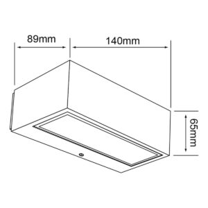 HLED-370/N tecnolite Arbotante exterior led 9w 4000K 1