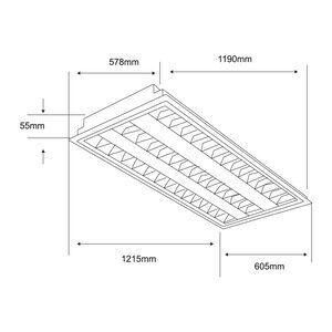 LTLLED-3280-2 tecnolite Gabinete T5 Led 60w 2 Oremburgo III tecnolite medidas