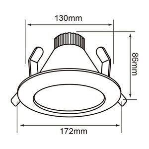 YDMLED-1508/65/B tecnolite Plafon led techo empotrable 9W 6500K 2 Plafon led techo empotrable 9W 6500K Tecnolite precio