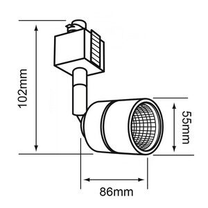 Spot led riel 12W 3000K tecnolite precio