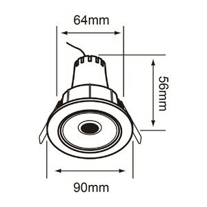 YDLED-153-40-B tecnolite Plafon led 3w 4000K