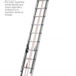ESCALERA EXTENSION   7.62 MT III 150 Kg ROJA CUPRUM